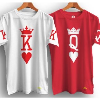 Tee Mafia Designer Couple King Queen Combo T-Shirts