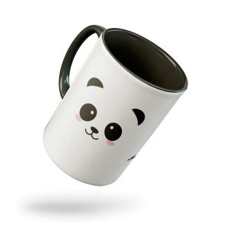 Tee Mafia Black Mug with Print | Panda Coffee Mug |