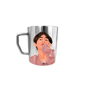 Tee Mafia - 088-bts | BTS Mug| BTS |088-bts Steel Double Wall Steel Tea Cup Coffee 088-bts Mug|Unbreakable Stainless Steel Cup for Coffee and Tea Mug-280 ml|10 OZ| Silver Mug BTS STELL Mug