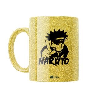 tee mafia Naruto Printed Golden Mug Naruto Anime Manga Art Cartoon Microwave and Dishwasher Safe Ceramic Coffee Mug with Print (Golden, 330 ml)